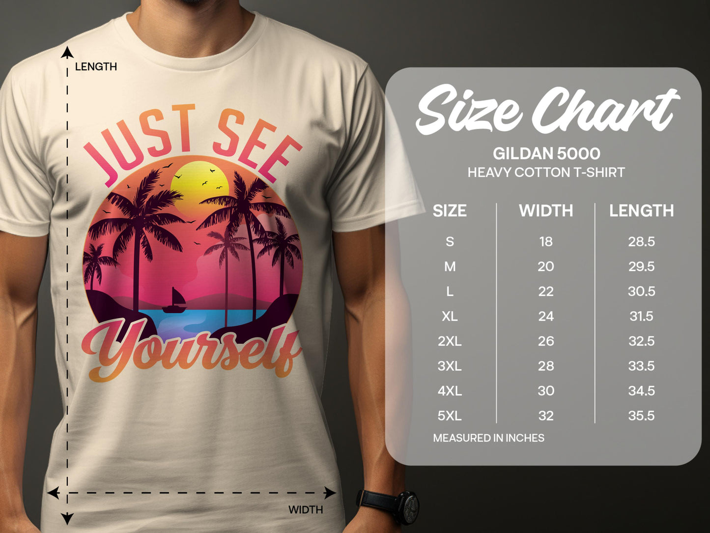 Just See Yourself Sunset Palm Trees T-shirt product