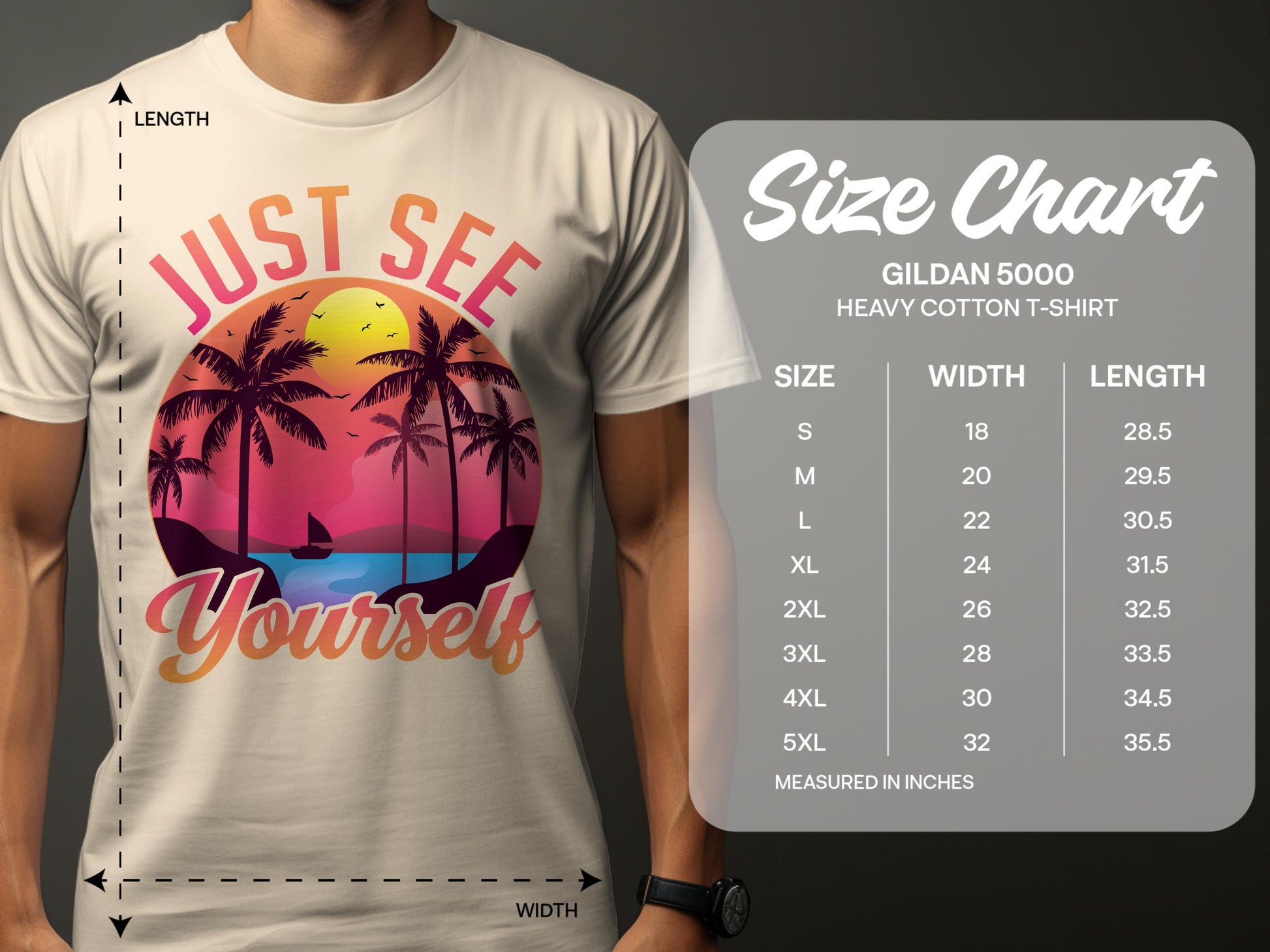 Just See Yourself Sunset Palm Trees T-shirt product