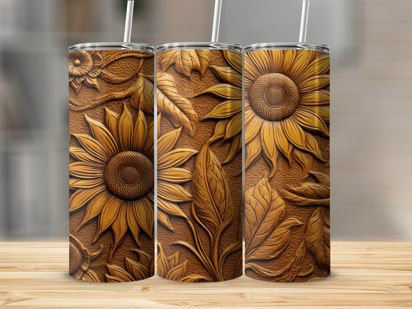 Stunning Sunflower Design Insulated Tumbler product