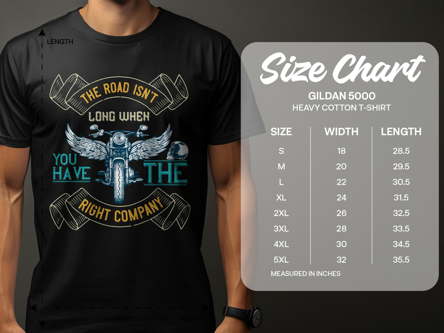 The Road Is Not Long Company Gildan 5000 T-shirt product type