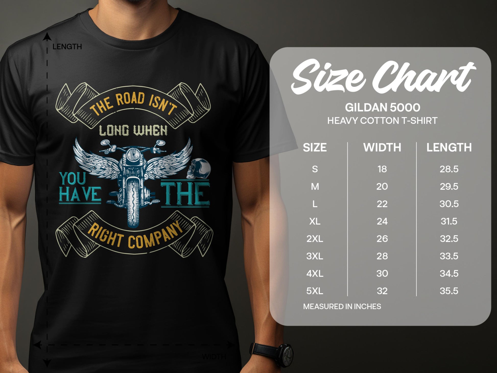 The Road Is Not Long Company Gildan 5000 T-shirt product type