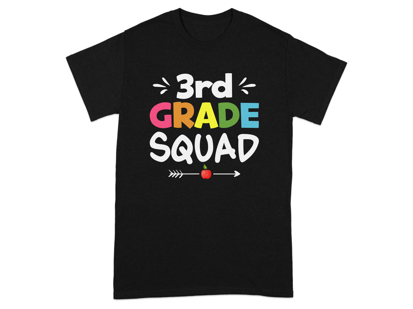 3rd Grade Squad Multicolored Text T-shirt product