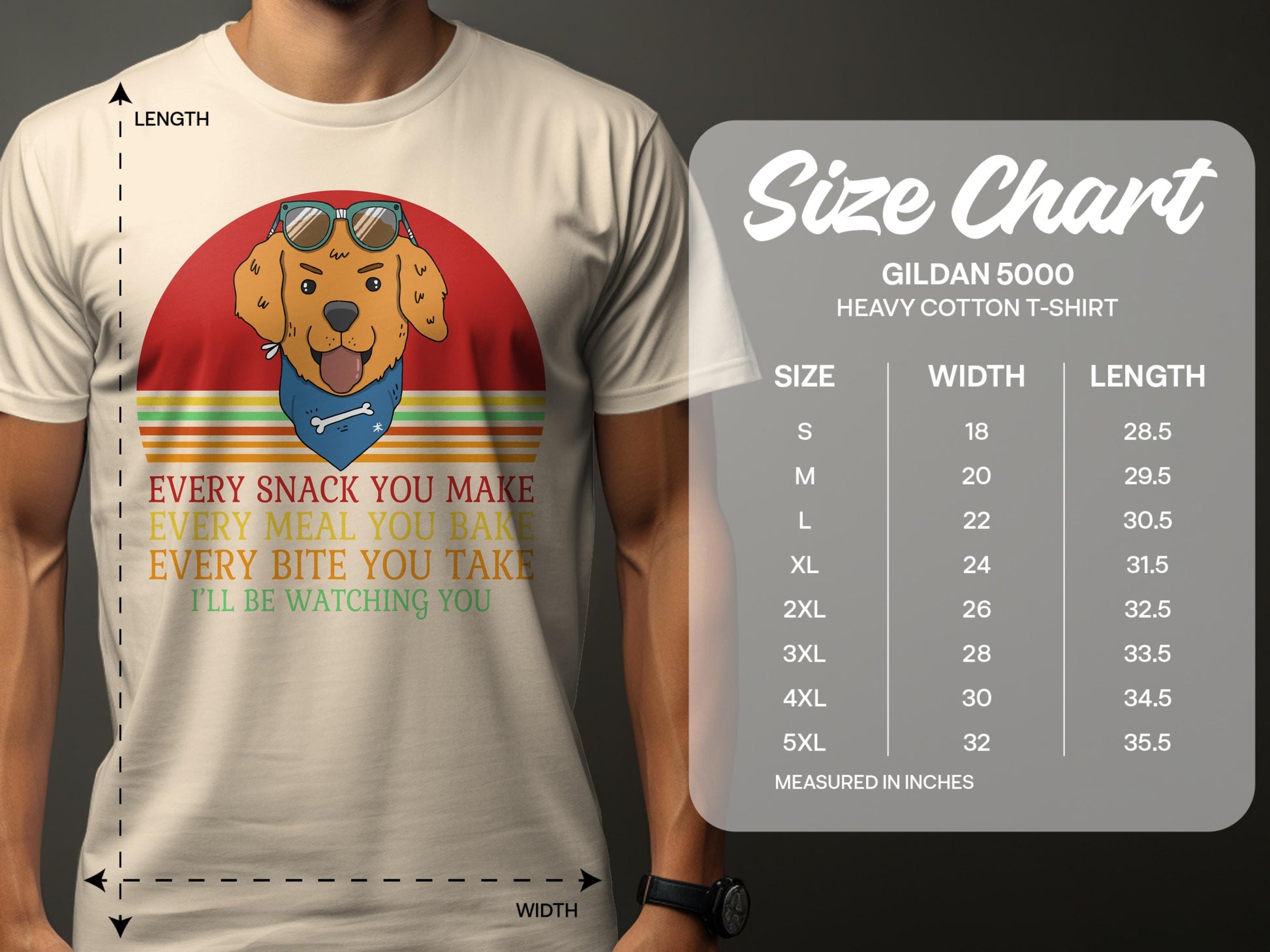 Funny Dog Watching You Snack T-Shirt product