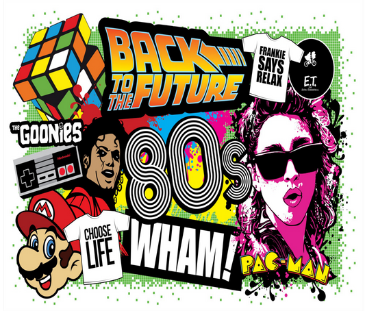 Retro 80s Pop Culture Collage Design product type