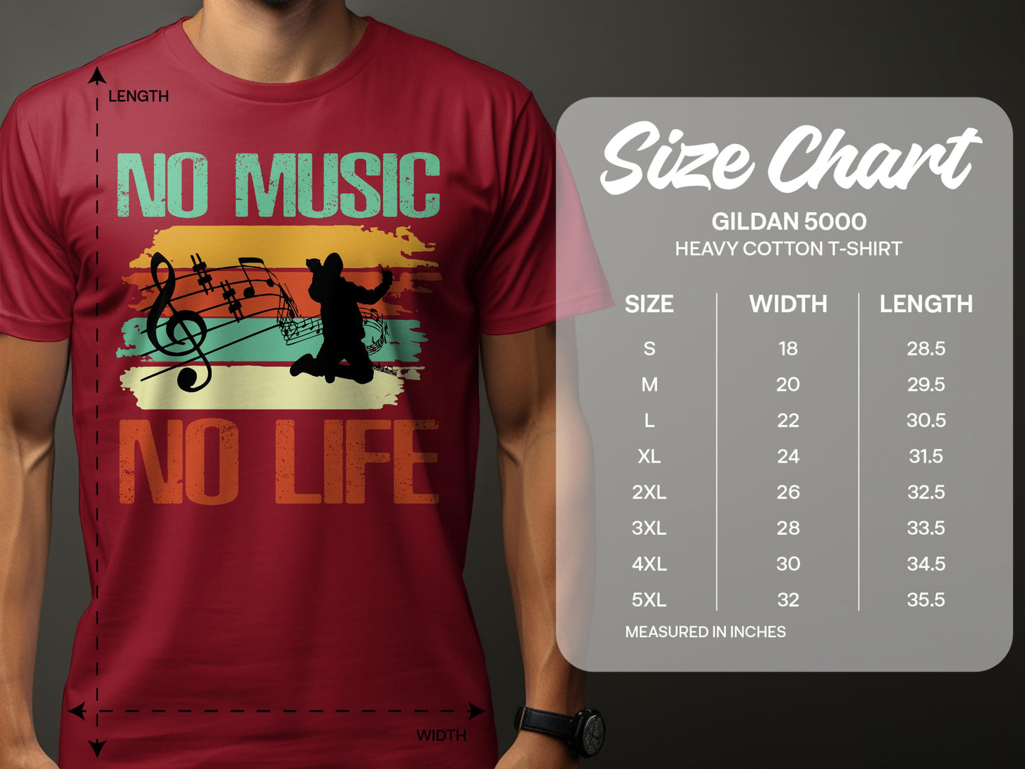 No Music No Life Graphic Tee T-shirt product type