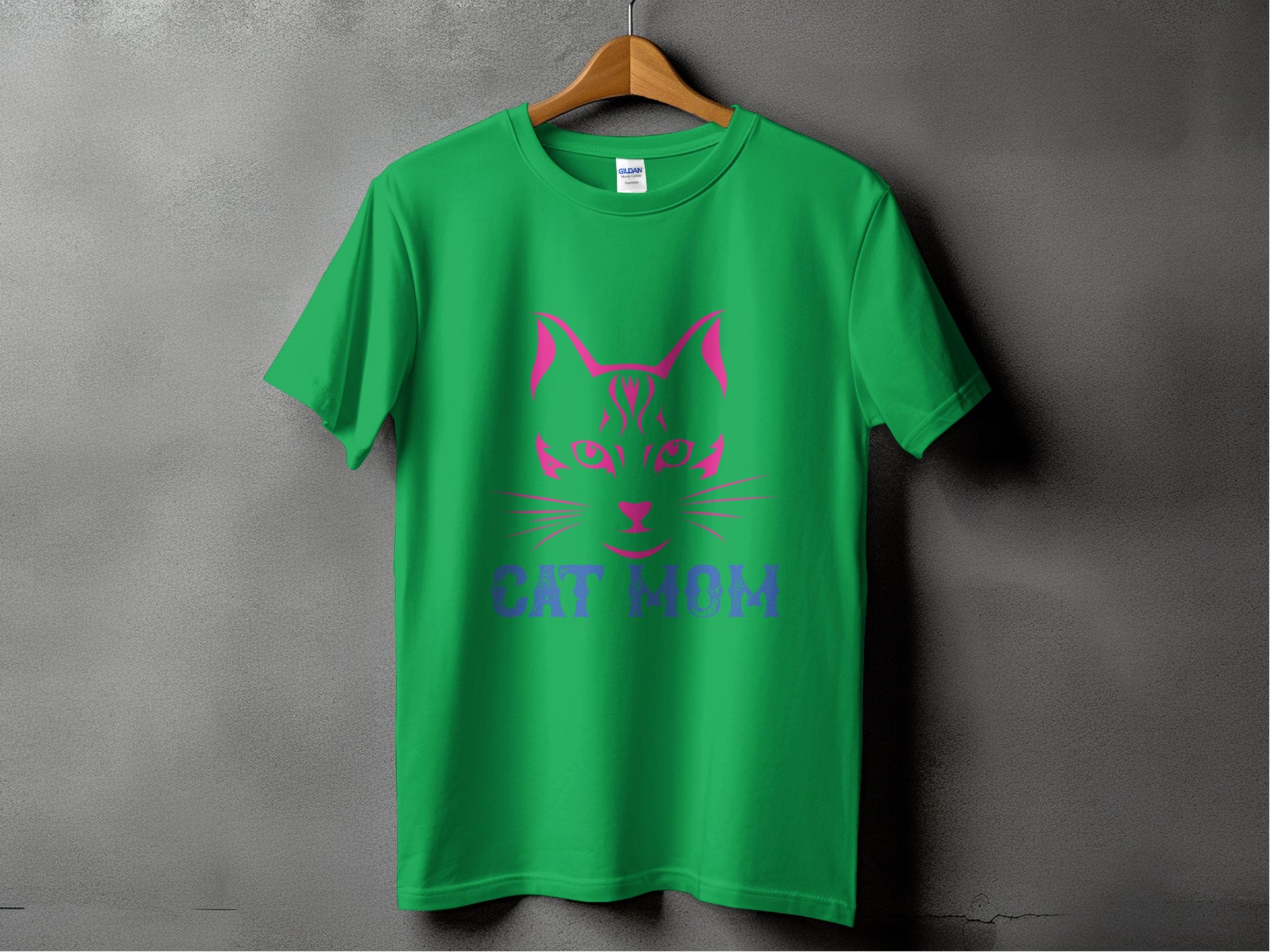 Cat Mom Graphic Tee with Cat Face Design product