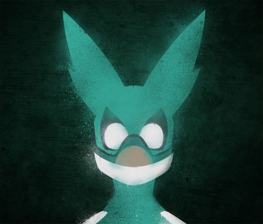 Mysterious Green Masked Character Art Poster product type