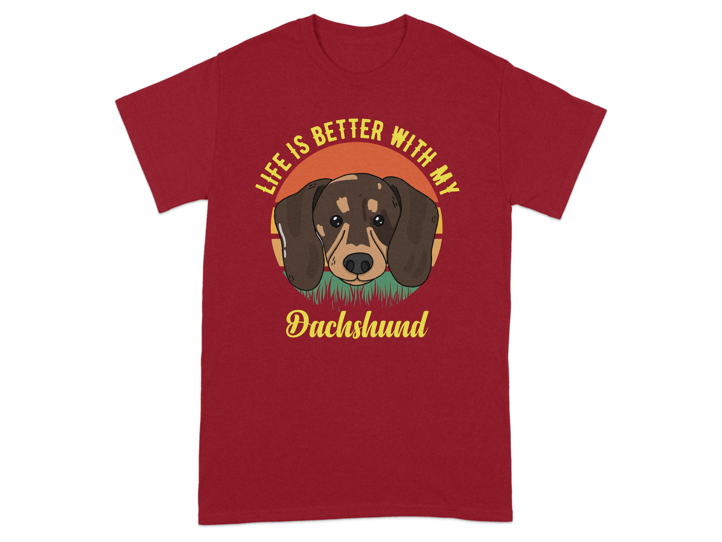 Life is Better with My Dachshund printed T-shirt product