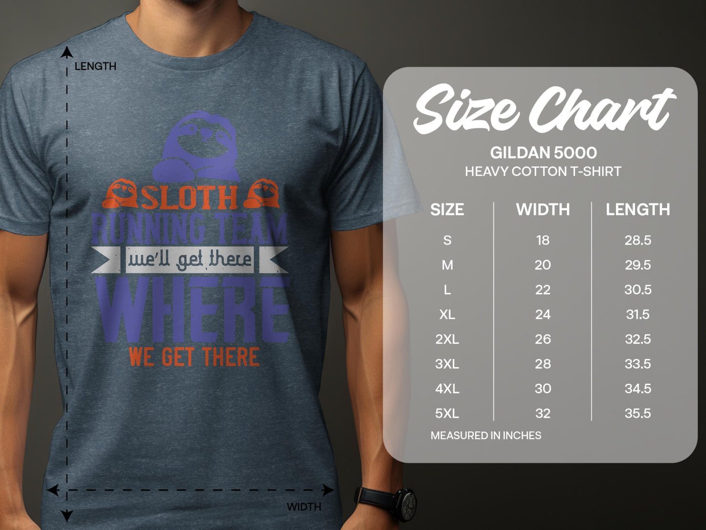 Sloth Running Team We'll Get There Where T-shirt product type