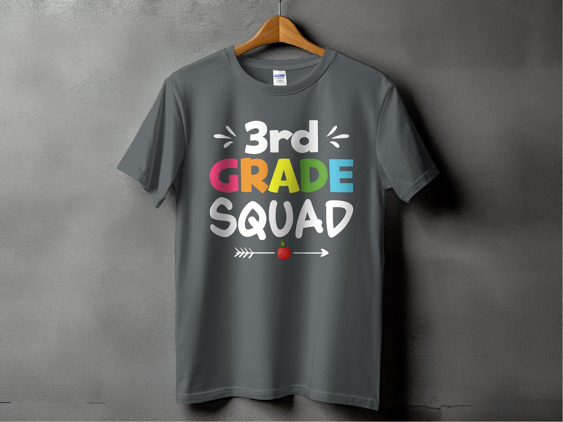 Colorful 3rd Grade Squad Printed T-shirt product type
